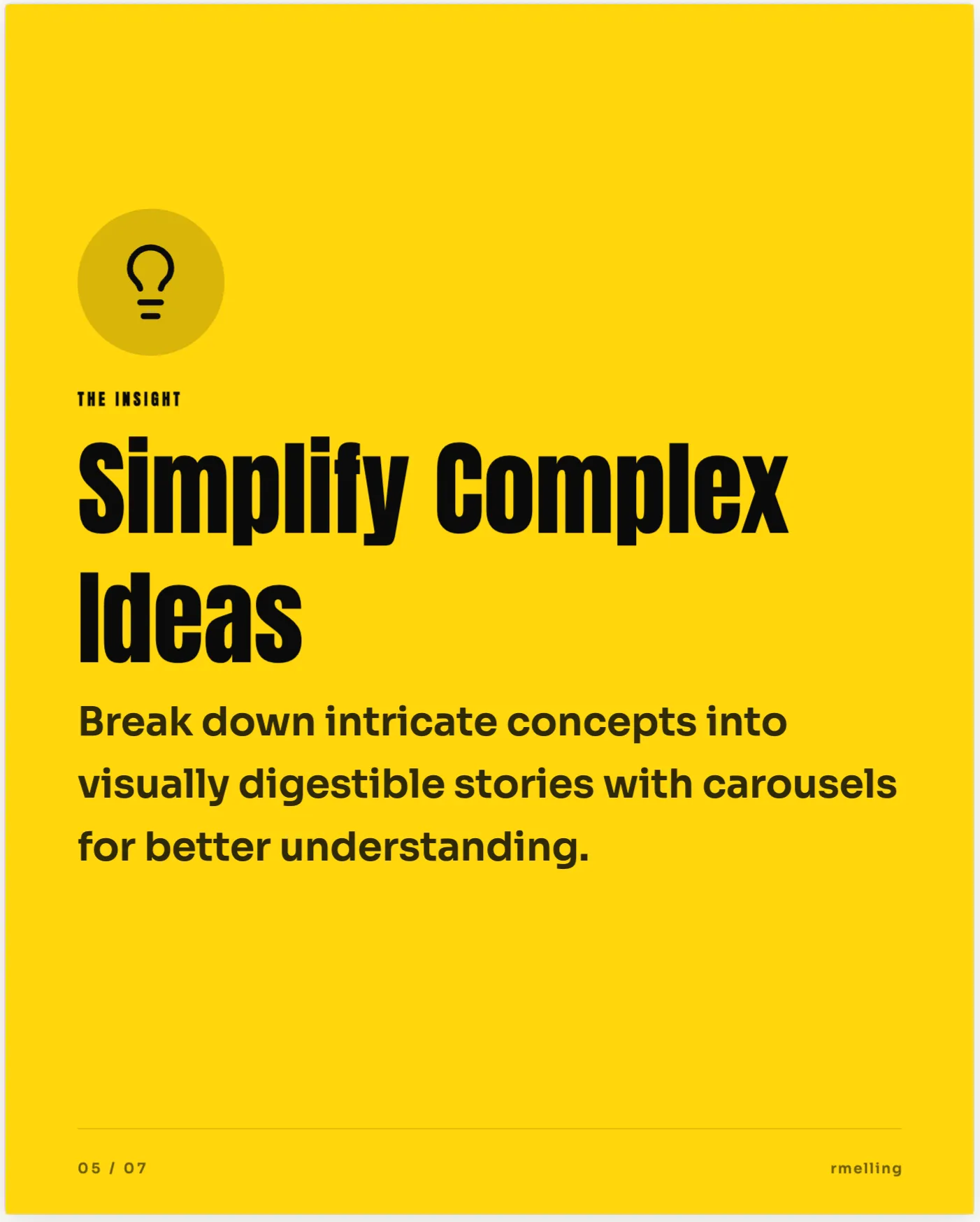 Bold Statement LinkedIn carousel slide designed by WordPush