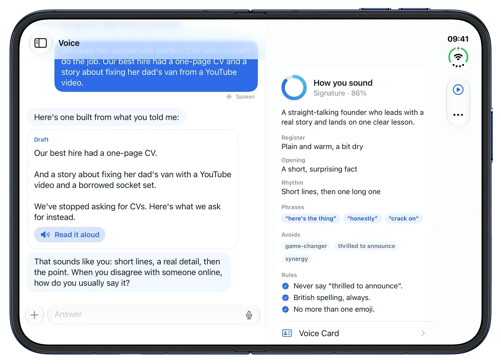 Voice Learning on iPhone Duo: the interview beside how you sound