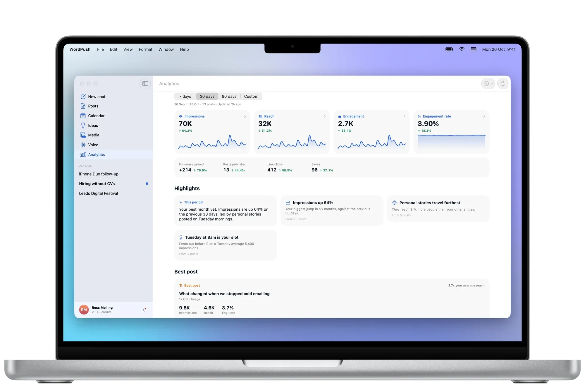 Analytics on Mac