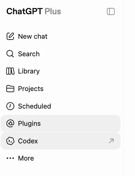 The connectors entry in the ChatGPT sidebar