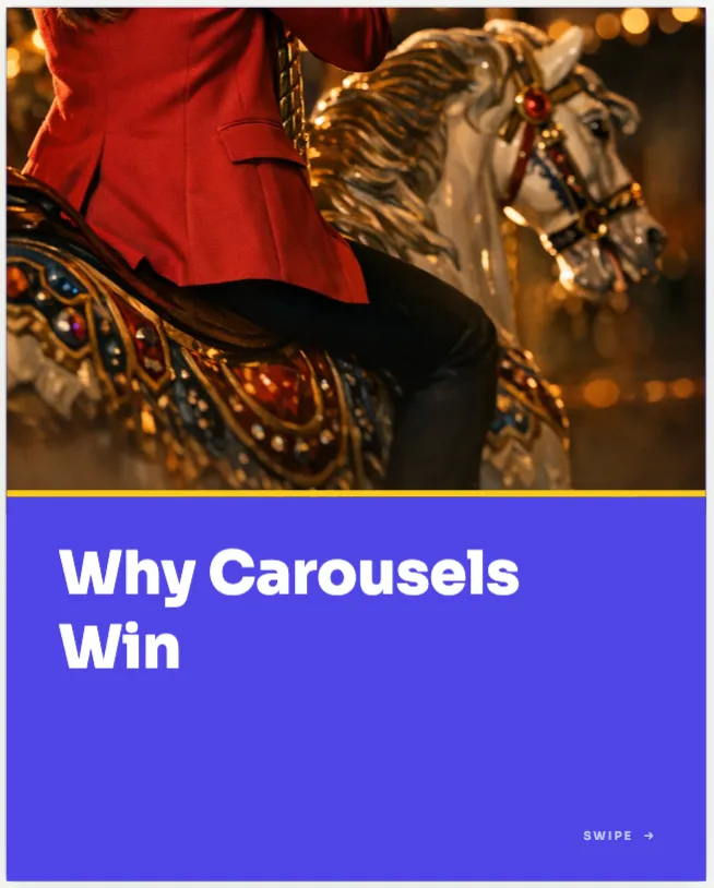 Photo Cover LinkedIn carousel slide designed by WordPush